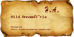 Hild Annamária névjegykártya